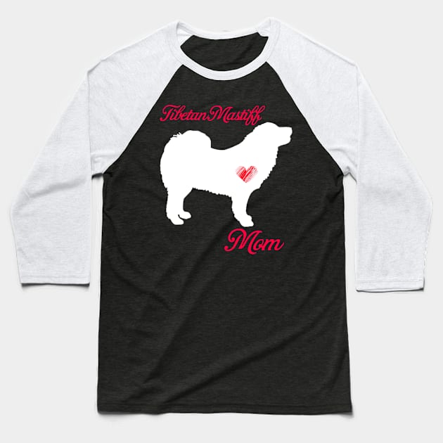 Tibetan mastiff mom   cute mother's day t shirt for dog lovers Baseball T-Shirt by jrgenbode